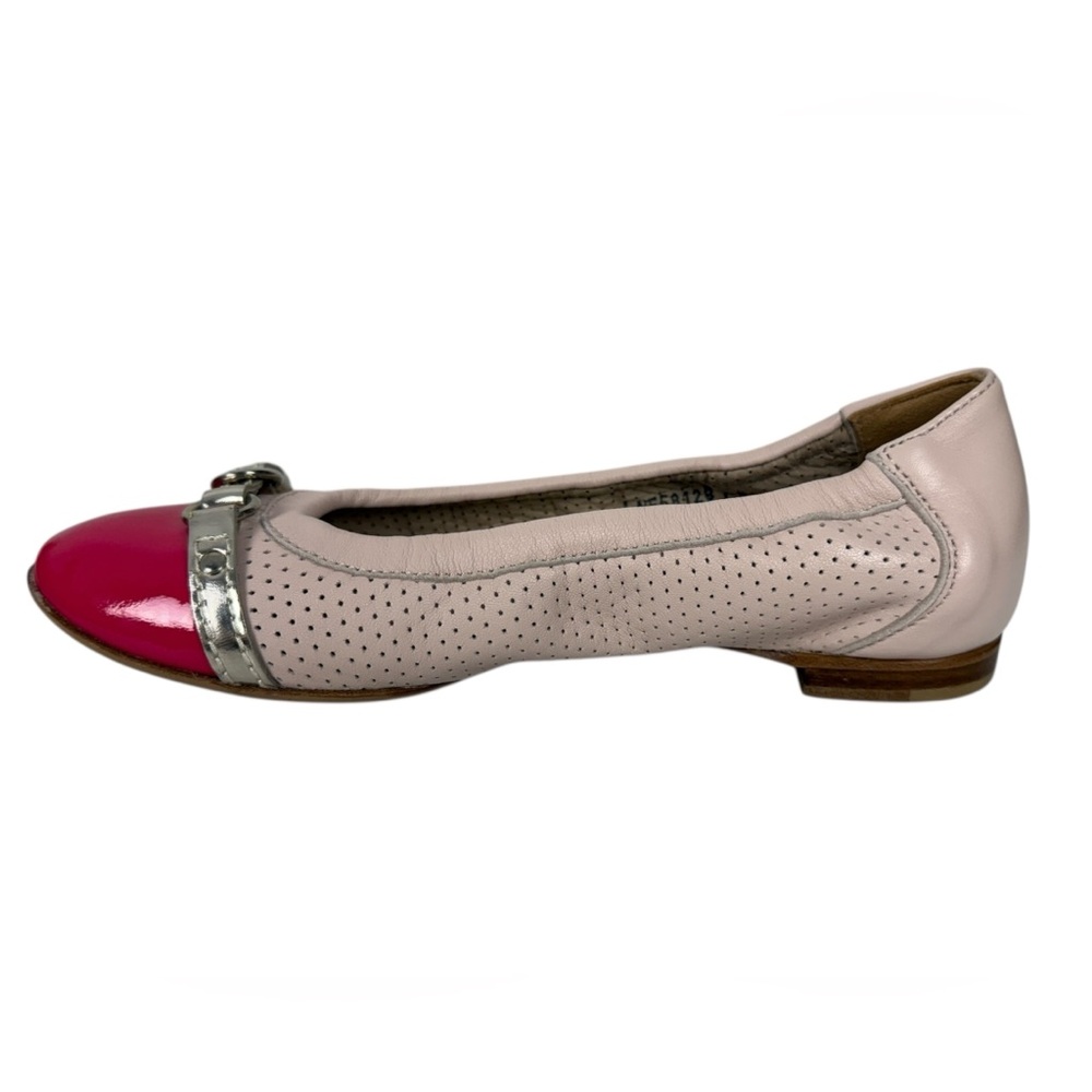 AGL Monika Leather Cap Toe Ballet Ballerina Flats EU 36 US 6 Pink Made In Italy - Picture 3 of 15